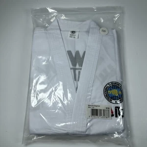 MightyFist NZ Taekwon-Do Beginner Uniforms Size 130 ITF Approved White New - Picture 1 of 5
