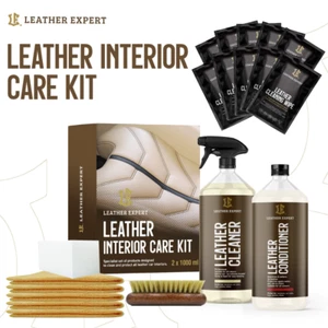 Reinigungs und Pflegeset für Leder Auto Möbel Ledercreme Leder Reiniger 2x1000ml - Zdjęcie 1 z 10