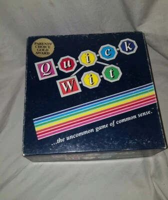 Quick Wit Board Game 1987 Petermark, Inc Made In USA 0681680113 - Image 1 of 2