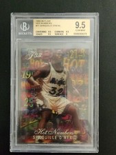 SHAQUILLE SHAQ O’NEAL 1994-95 FLAIR #11 HOT NUMBERS MAGIC HOF BGS 9.5 GEM MINT