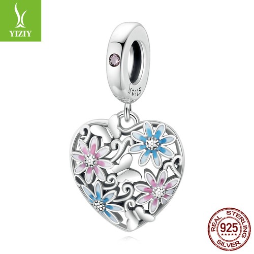 VALENTINO Fashion Women Authentic 925Sterling Silver Love secret garden Charm Fit Bracelet