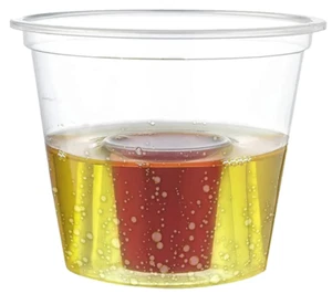 Einweg Jager Bombe Schussbrille 500 x stark Kunststoff Bomberglas 25ml CE - Bild 1 von 5