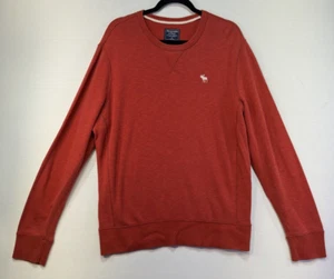Abercrombie & Fitch Mens Muscle Knit Shirt Size Large Burnt Orange Long Sleeve - Picture 1 of 14