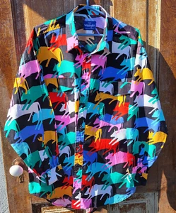 Wrangler Brushpopper Vtg 90's Western Rodeo Men Long Sleeve Shirt XXL - Bild 1 von 4