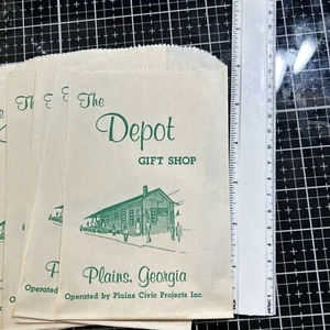 Plains Georgia, Main Street, Antiques Vintage 6” X 4” Papers Bags (10) Pcs. - Picture 1 of 12