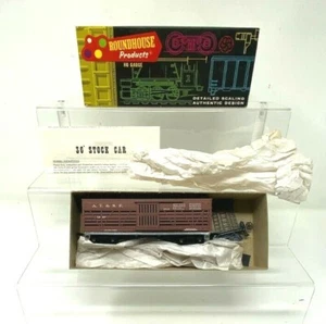 NOS ROUNDHOUSE 3625 AT&SF 36' Stock Car Kit ~HO Scale - Picture 1 of 4