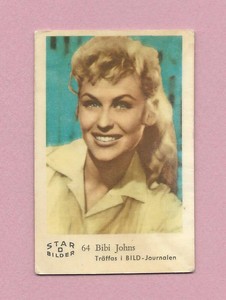 1963 Dutch Gum Card Star Bilder D #64 Bibi Johns