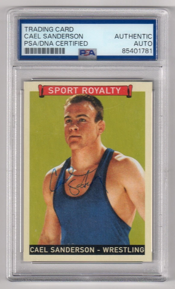 Cael Sanderson Signed 2008 UD Sport Royalty Goudey Card PSA Certified Autograph - Image 1 of 1