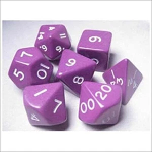 Koplow: Juegos de dados Jumbo Rpg: púrpura/blanco opaco poliédrico conjunto de 7 troqueles - Imagen 1 de 1