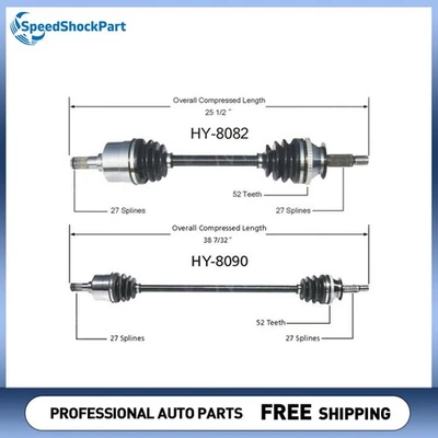 Front CV Axle Shafts for Hyundai Santa Fe 2.4L FWD 2001 2002 2003 2004 2005 2006 - Image 1 of 3