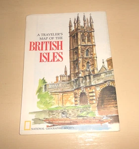 National Geographic Magazine A travelers Map of the British Isles - Picture 1 of 3