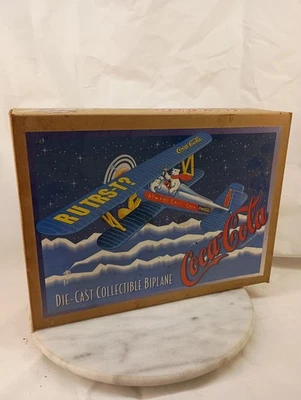 New Vintage 1997 Coca Cola Die Cast 1931 Stearman Collectible Biplane F601 ERTL - Image 1 of 4