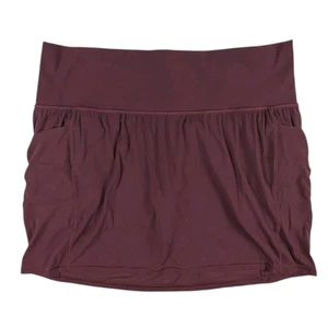 Athleta Salutation Stash Pocket 16.5" Skort Women's Size 2X Skirt Maroon 837435 - Picture 1 of 5