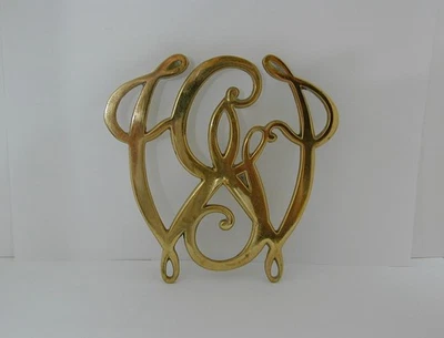 Винтажный Virginia Metalcrafters латуни George Washington шифр Trivet Williamsburg - Изображение 1 из 4