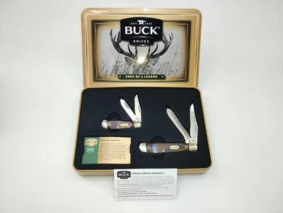 BUCK Knives 380 & 382 Trapper Special Edition 2-Knife Set with Collector Tin - Image 1 of 4