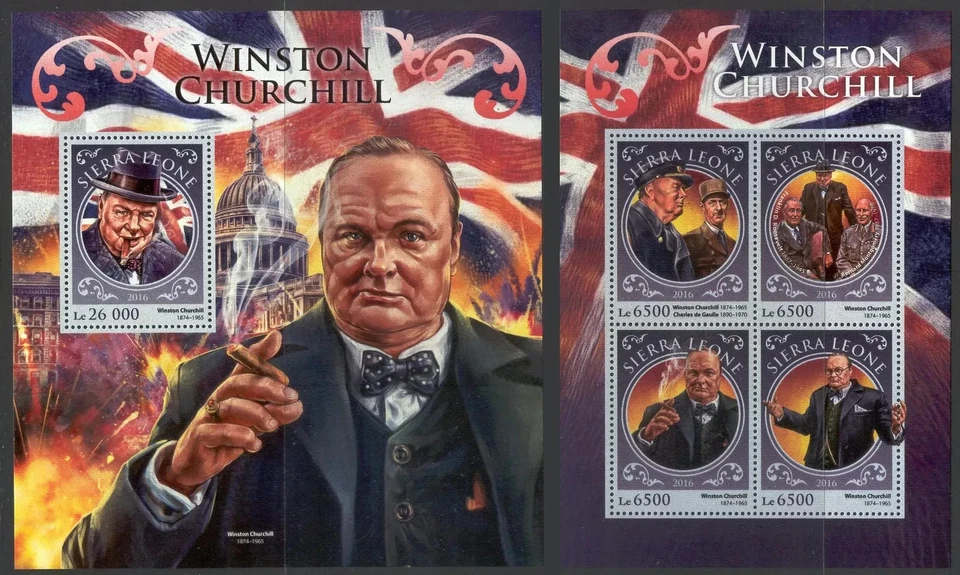 Winston Churchill - Primeiro-ministro inglês - Grande ministro em selos - Timbres MNH** SN. - Imagem 1 de 1