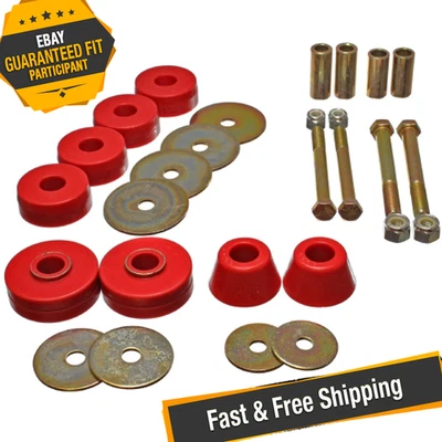 Energy Suspension 3.4137R Body Cab Mount Set for 1963-1966 Chevrolet C10 Pickup Foto 1 de 4