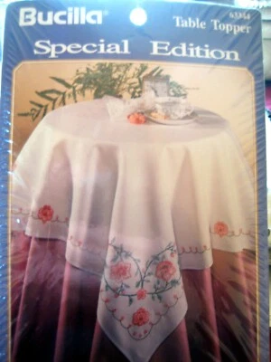 BUCILLA SPECIAL EDITION FLORENTINE BORDER TABLE TOPPER X-STITCH # 63344 NOS - Image 1 of 3