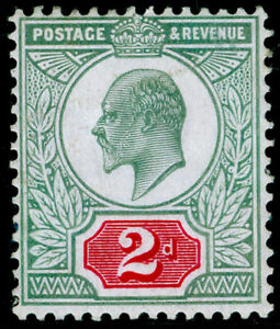 SG227 SPEC M12(-), 2d blue-green & brt carmine (CHALKY), UNUSED. UNLISTED