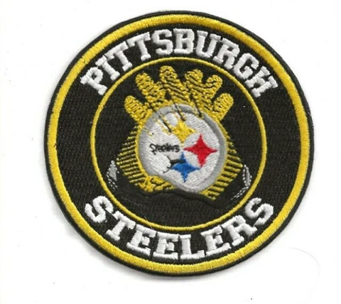 NEW 3 1/2 INCH PITTSBURGH STEELERS W/GLOVES IRON ON PATCH FREE SHIPPING Cover