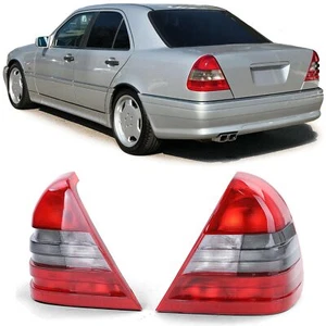 Rückleuchten Heckleuchten Rot Weiß Paar für Mercedes C Klasse W202 93-97 - Picture 1 of 6