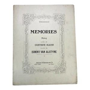 1915 Memories - Gustave Kahn, Egbert Van Alstyne - Partituras de colección - Imagen 1 de 3
