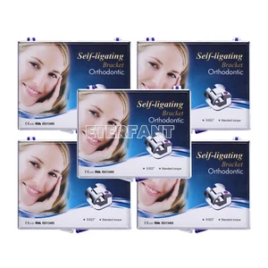5xETERFANT Dental Orthodontic Self-Ligating Bracket Braces Roth022 345Hooks+Tool - Picture 1 of 14