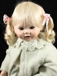 25" Porcelain & Cloth Sitting Artist Doll by Shirl Wyzguski - Picture 1 of 17