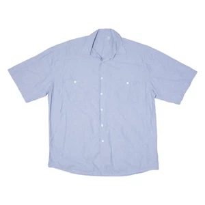 LINEA UOMO Mens Plain Shirt Blue L - Picture 1 of 6