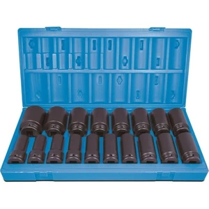 Action 605421801 18 Pieces 3/4″ Square Drive 6 Point Metric Deep Socket Set - Picture 1 of 1