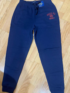 Polo Ralph Lauren Men's Sz M Navy Brushed Fleece Jogger Pajama Pants NEW