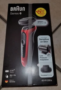 Rasoir Électrique Braun Series 6 60-R1200s Senso Flex - Neuf Sous Scellé - Picture 1 of 3