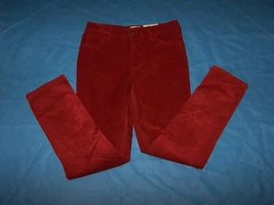 Size 16 Boys Modern Fit Adjustable Waist Class/Club Corduroy Pants (Dark Red) - Picture 1 of 4