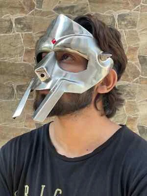 MF DOOM 面膜 疯狂 Villan 角斗士 面膜 疯狂恶棍 金属 面甲 — 第 1/4 张图片