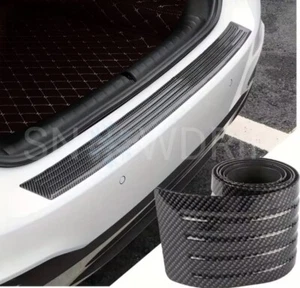 For FIAT 500 ABARTH BOOT TRUNK BUMPER GUARD PROTECTOR STRIP CARBON EFFECT - Picture 1 of 4