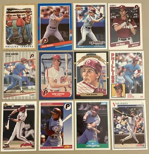 Von Hayes ⚾️ Philadelphia Phillies  Baseball Cards ⚾️ 12 Card Lot ⚾️ 1984-1992 - Picture 1 of 12