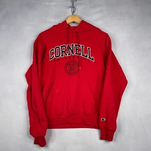 Champion Cornell Sweatshirt Mens XS Red Big Red Hooded Hoodie Pullover NCAA - Picture 1 of 14