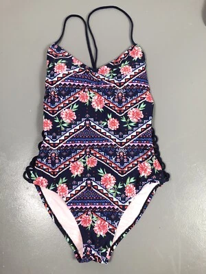 Купальник Malibu средний розовый с вырезом на спине пейсли один кусочек купальник  - Изображение 1 из 4