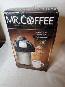 New In Box Mr. Coffee 2.3 Qt Everflow Stainless Steel Pump Pot - Picture 1 of 1