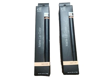 e.l.f.  Matte Lip Color #82465 Nearly Nude Lot of 2 In Box  /Sealed - Image 1 of 2