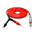 Red 2.4M 8' FT Silicone Power Supply Clip Cord for Tattoo Machine Tube Suppies