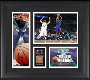 Marvin Williams Charlotte Hornets Framed 15x17 Collage & Piece of Team-Used Ball