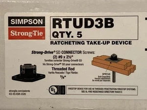 Dispositivo de recogida de trinquete negro SIMPSON Strong Tie 3/8" RTUD3B NUEVA CAJA 5 - Imagen 1 de 6