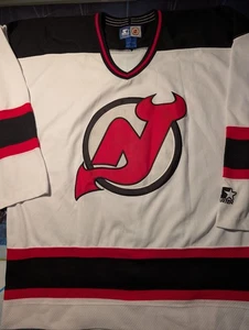 NHL Starter New Jersey Devils White Hockey Jersey, Size L - Picture 1 of 5