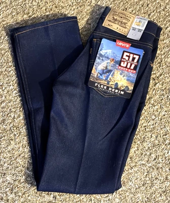 Jeans Levis 517 Vintage Naranja Tab Azul Para Hombre 30x32 Nuevos con Etiquetas EE. UU. Corte Bota Lavado Oscuro Foto 1 de 4