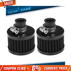 2x Se adapta a filtro de admisión de aire frío de 12 mm turbo ventilación cárter coche respirador válvula cala! - Imagen 1 de 16