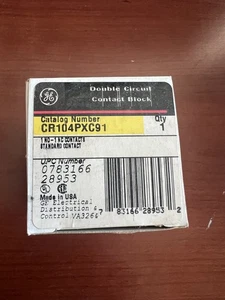 GE CR104PXC91 Double Circuit Contact Block 1NO 1NC New In Box - Picture 1 of 2
