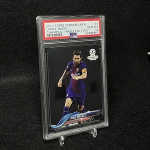 Tarjeta Topps 2017 cromada UEFA UCL Lionel Messi #1 Argentina PSA 10 como nueva - Imagen 1 de 2
