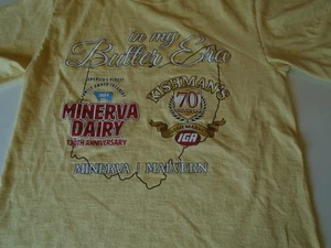 Minerva Ohio T-Shirt adult size s kishmans iga in my butter era minerva dairy - Picture 1 of 6
