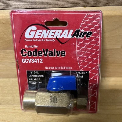 GeneralAire Humidifier CodeValve GCV3412 Ball Valve - Image 1 of 3